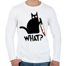 PRINTFASHION What? - Férfi hosszú ujjú póló - Fehér férfi póló