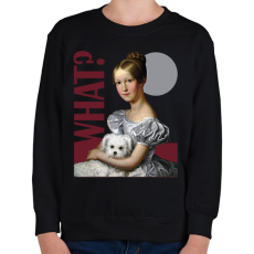 PRINTFASHION What? - Festmény - Gyerek pulóver - Fekete
