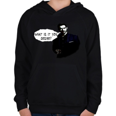 PRINTFASHION WHAT IS IT YOU DESIRE? - Gyerek kapucnis pulóver - Fekete