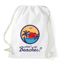 PRINTFASHION What's up Beaches? - Sportzsák, Tornazsák - Fehér tornazsák