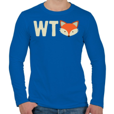 PRINTFASHION WHAT THE FOX? - Férfi hosszú ujjú póló - Királykék