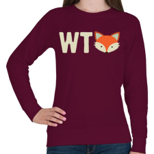 PRINTFASHION WHAT THE FOX? - Női pulóver - Bordó női pulóver, kardigán
