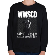 PRINTFASHION What would Sarah Connor do? - Gyerek pulóver - Fekete