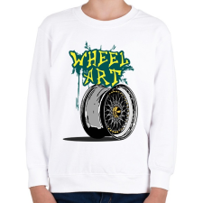 PRINTFASHION Wheel art - Gyerek pulóver - Fehér gyerek póló