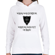 PRINTFASHION Where was Gondor? (sör) - Női kapucnis pulóver - Fehér