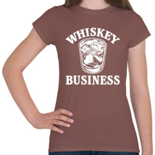 PRINTFASHION Whiskey biznisz - Női póló - Mogyoróbarna női póló