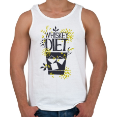 PRINTFASHION Whiskey diéta - Férfi atléta - Fehér