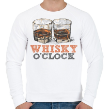 PRINTFASHION Whisky o'clock - Férfi pulóver - Fehér férfi pulóver, kardigán