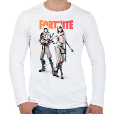 PRINTFASHION White Ninjas Fortnite - Férfi hosszú ujjú póló - Fehér