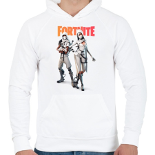 PRINTFASHION White Ninjas Fortnite - Férfi kapucnis pulóver - Fehér férfi pulóver, kardigán