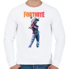 PRINTFASHION White teddy bear Fortnite - Férfi pulóver - Fehér férfi pulóver, kardigán