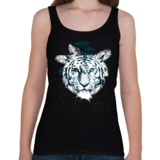 PRINTFASHION White tiger - Női atléta - Fekete