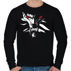 PRINTFASHION White Wolf - Férfi pulóver - Fekete