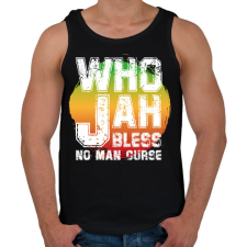 PRINTFASHION Who jah - Férfi atléta - Fekete atléta, trikó