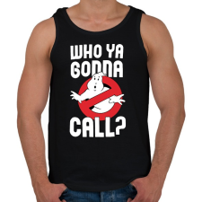 PRINTFASHION Who ya gonna call? - Férfi atléta - Fekete atléta, trikó