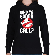 PRINTFASHION Who ya gonna call? - Női kapucnis pulóver - Fekete női pulóver, kardigán