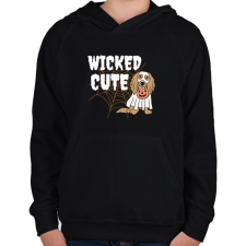 PRINTFASHION Wicked cute - Gyerek kapucnis pulóver - Fekete gyerek pulóver, kardigán