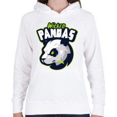PRINTFASHION Wicked Pandas - Női kapucnis pulóver - Fehér