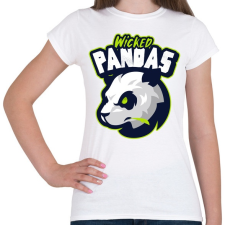 PRINTFASHION Wicked Pandas - Női póló - Fehér női póló