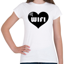 PRINTFASHION Wifi - páros2 - Női póló - Fehér női póló