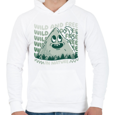 PRINTFASHION Wild and free in nature - Férfi kapucnis pulóver - Fehér