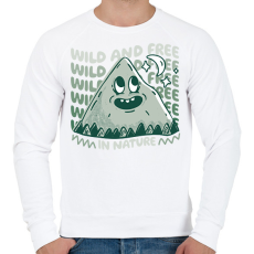PRINTFASHION Wild and free in nature - Férfi pulóver - Fehér