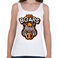 PRINTFASHION Wild Boars - Női atléta - Fehér női trikó