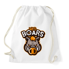PRINTFASHION Wild Boars - Sportzsák, Tornazsák - Fehér tornazsák