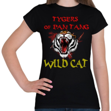 PRINTFASHION WILD CAT - Női póló - Fekete női póló