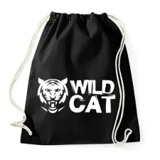 PRINTFASHION Wild Cat - Sportzsák, Tornazsák - Fekete tornazsák