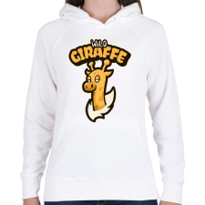 PRINTFASHION Wild Giraffe - Női kapucnis pulóver - Fehér női pulóver, kardigán