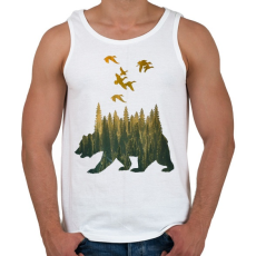 PRINTFASHION wild life - Férfi atléta - Fehér