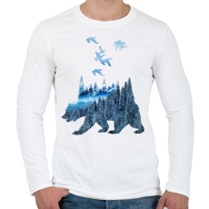 PRINTFASHION wild life - Férfi hosszú ujjú póló - Fehér