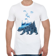 PRINTFASHION wild life - Férfi póló - Fehér férfi póló