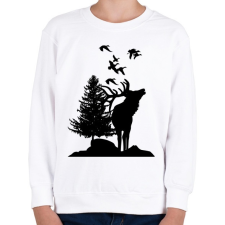 PRINTFASHION wild life - Gyerek pulóver - Fehér gyerek pulóver, kardigán