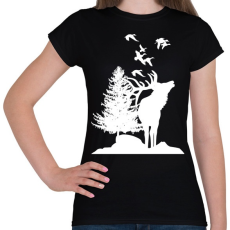 PRINTFASHION wild life - Női póló - Fekete