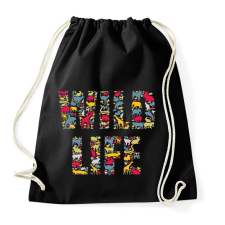 PRINTFASHION WILD LIFE - Sportzsák, Tornazsák - Fekete tornazsák