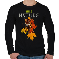 PRINTFASHION WILD NATURE TIGER - Férfi hosszú ujjú póló - Fekete