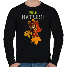 PRINTFASHION WILD NATURE TIGER - Férfi pulóver - Fekete férfi pulóver, kardigán