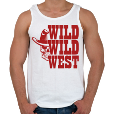 PRINTFASHION Wild wild west - Férfi atléta - Fehér