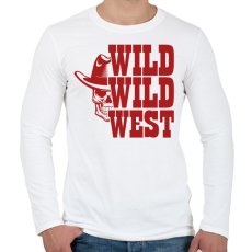 PRINTFASHION Wild wild west - Férfi hosszú ujjú póló - Fehér