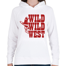 PRINTFASHION Wild wild west - Női kapucnis pulóver - Fehér