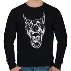 PRINTFASHION Wild wolf - Férfi pulóver - Fekete