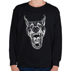 PRINTFASHION Wild wolf - Gyerek pulóver - Fekete