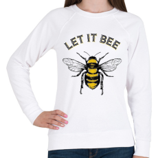 PRINTFASHION WildRaccooN® Let It Bee - Női pulóver - Fehér