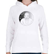 PRINTFASHION Will Smith - Vonalas - Női kapucnis pulóver - Fehér női pulóver, kardigán