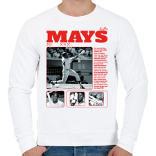 PRINTFASHION Willie Mays - baseball - Férfi pulóver - Fehér férfi pulóver, kardigán