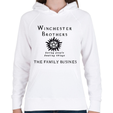 PRINTFASHION WINCHESTER BROTHERS - Női kapucnis pulóver - Fehér