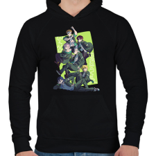 PRINTFASHION wind breaker - Férfi kapucnis pulóver - Fekete férfi pulóver, kardigán