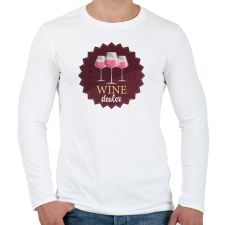 PRINTFASHION Wine dealer - Férfi hosszú ujjú póló - Fehér férfi póló